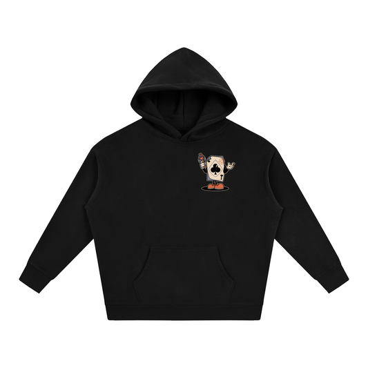 Luck Runs Out Oversize Fleeced Hoodie
